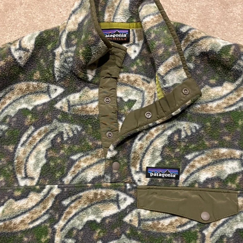 Patagonia Leaping Oasis Pattern Synchilla Fleece Pullover - Picture 2 of 5